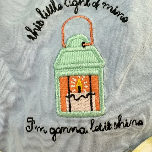 Blue & Yellow Gingham Bow Baby Romper - Picture 4 of 4